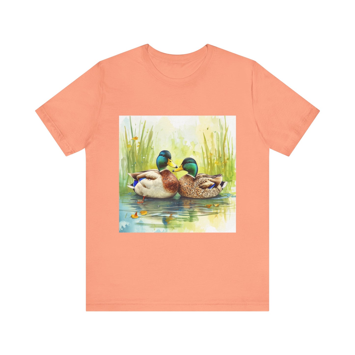 Cute Mallard Ducks Unisex Jersey Short Sleeve Tee