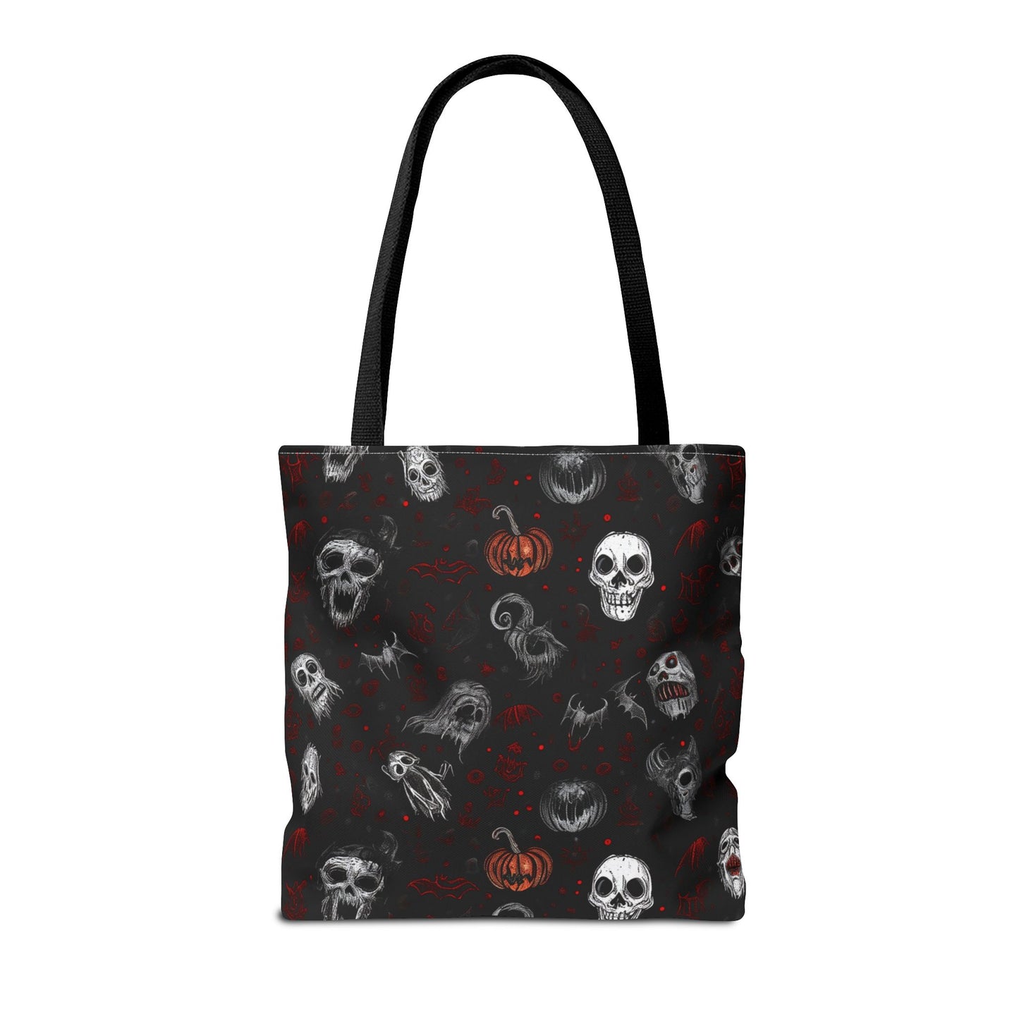 Scary Halloween Pattern Tote Bag (AOP)