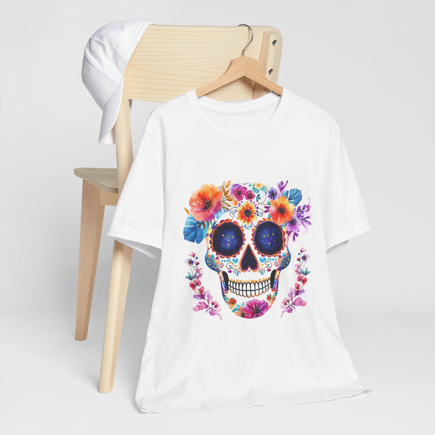 Day of the dead sugar skull Unisex Jersey Short Sleeve Tee