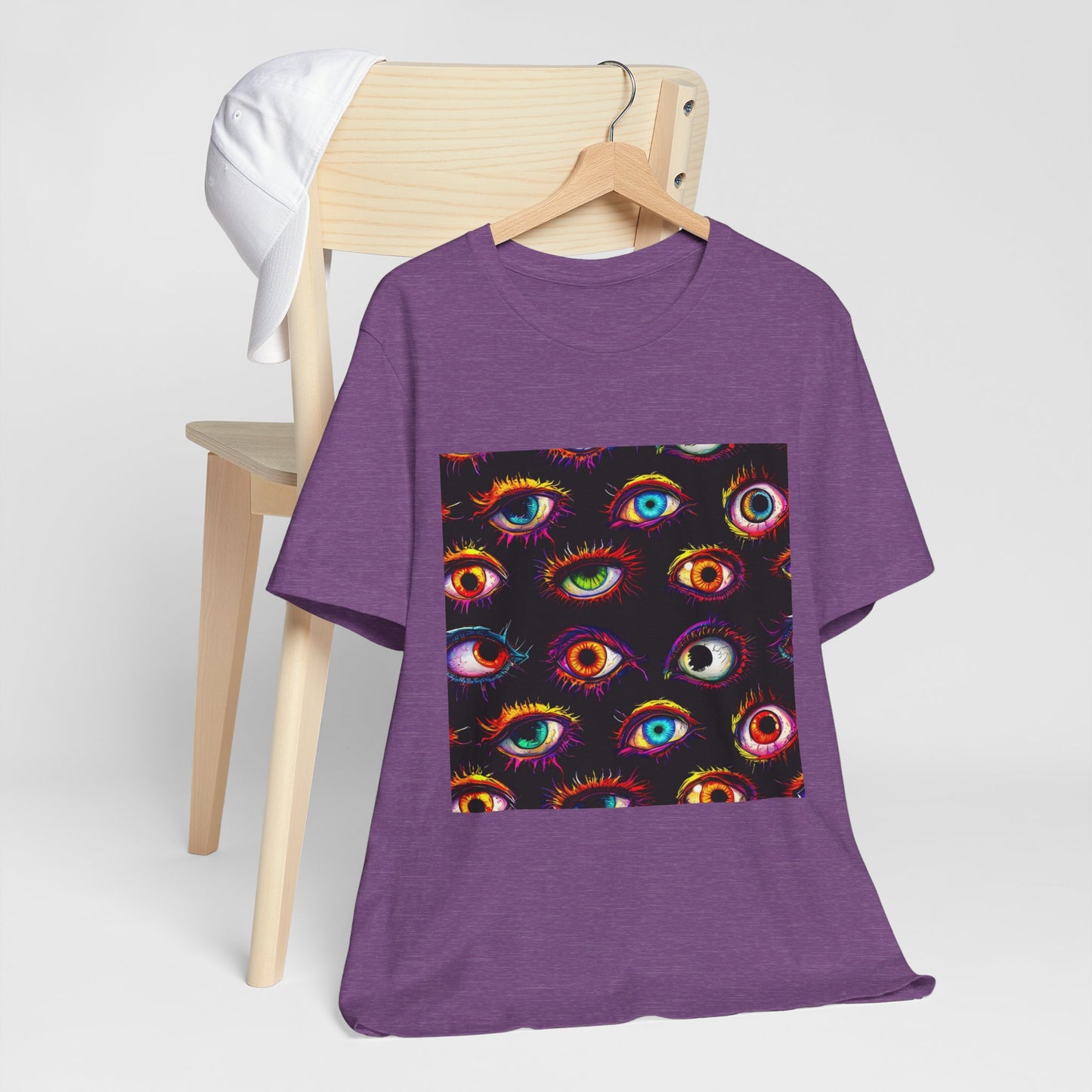 Colorful Spooky Eye Pattern Unisex Jersey Short Sleeve Tee