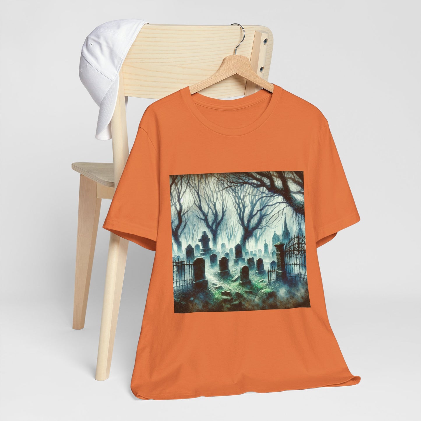 Haunted Cemetery Unisex Jersey Short Sleeve Tee