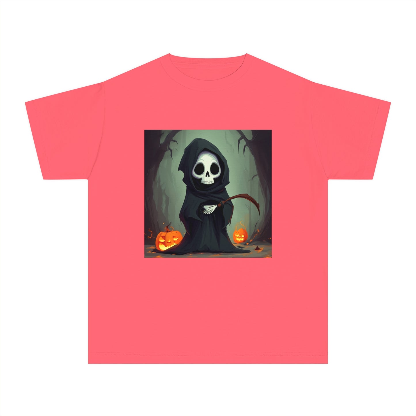 Spooky Forest Grim Reaper Youth Midweight Tee