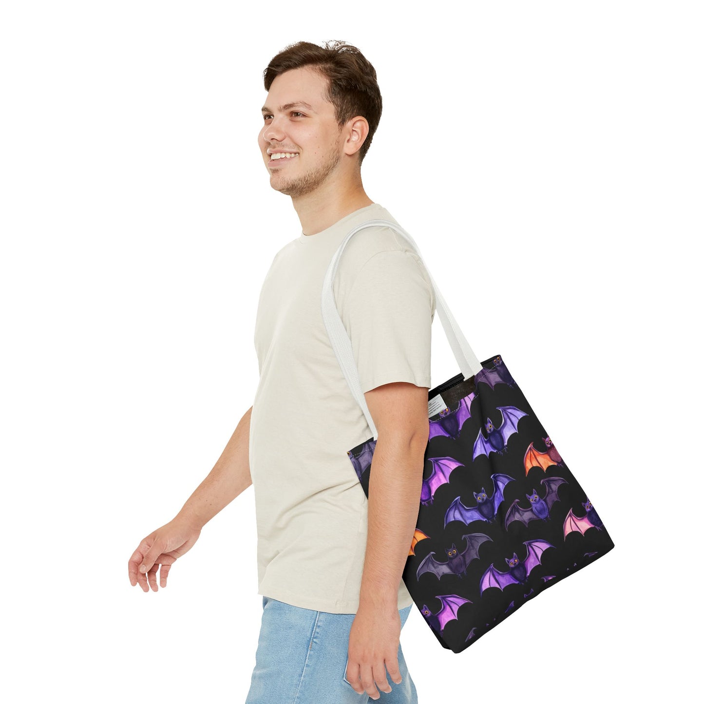 Cute Bat Pattern Tote Bag (AOP)