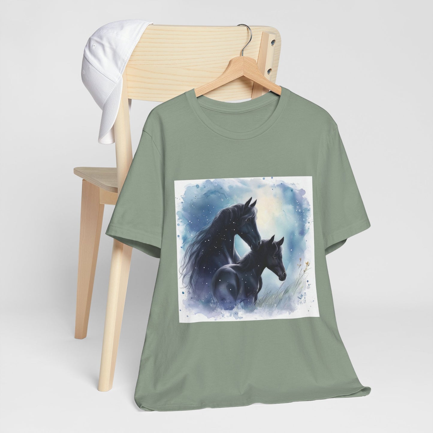 Black Horses Unisex Jersey Short Sleeve Tee