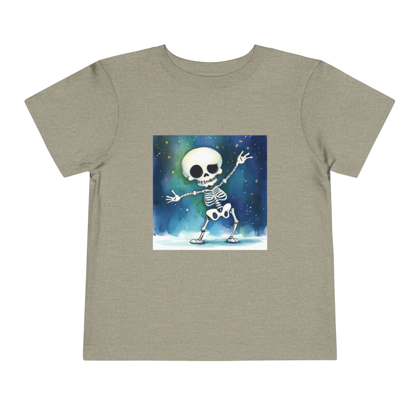 Cute Dancing Skeleton Toddler Short Sleeve Tee