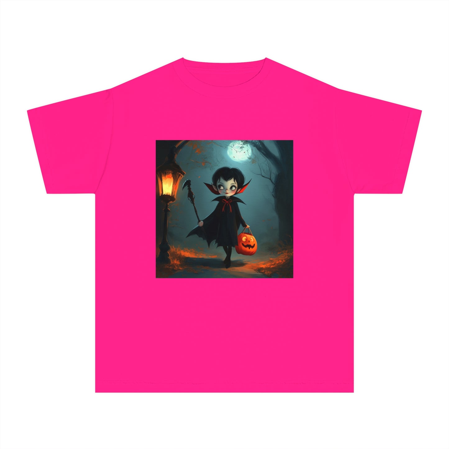 Cute Trick or Treating Vampire Youth Midweight Tee