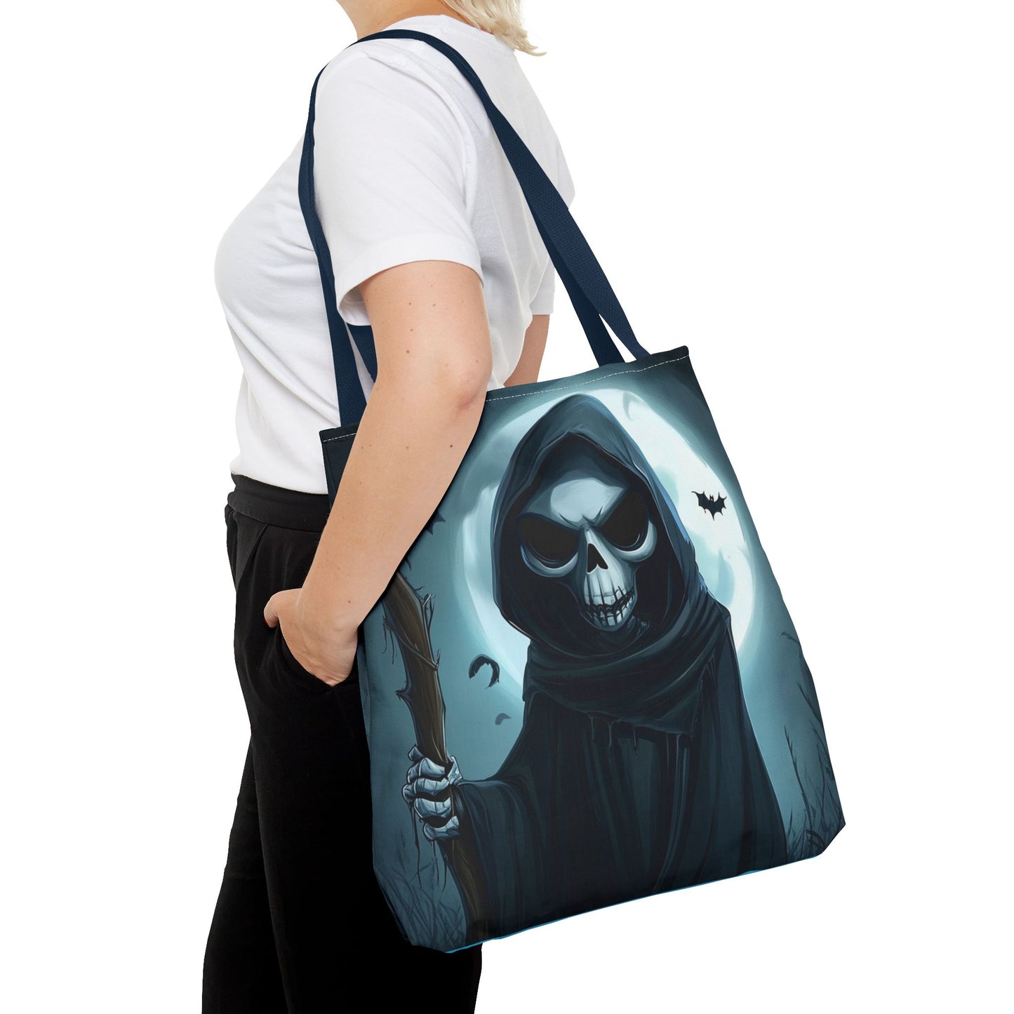 Spooky Grim Reaper Tote Bag (AOP)