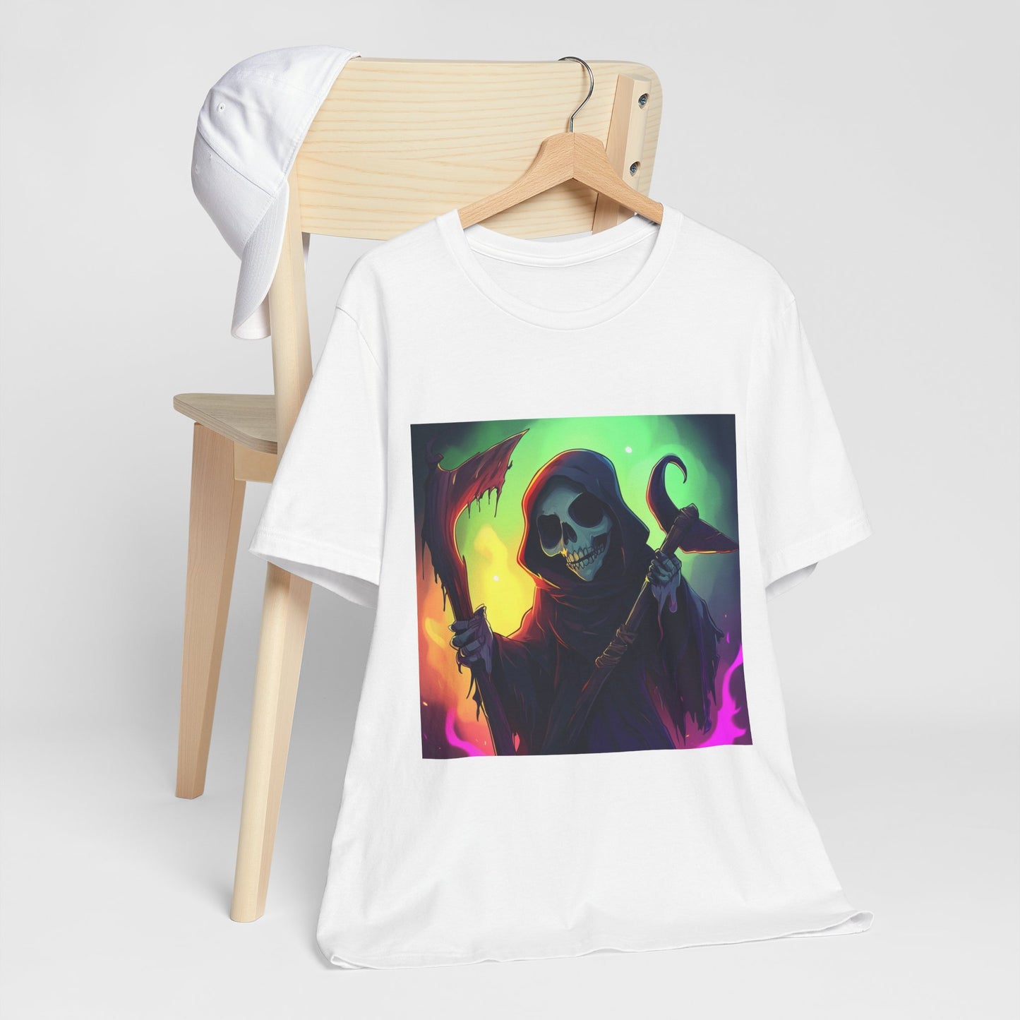 Colorful Grim Reaper Unisex Jersey Short Sleeve Tee