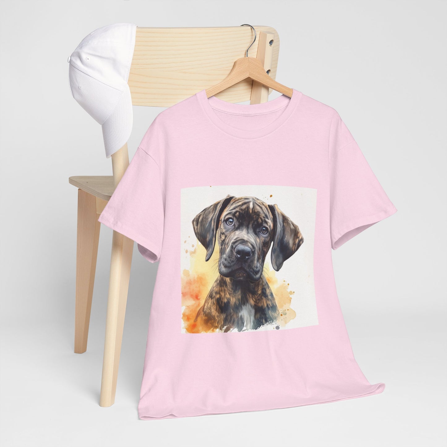 Brindle Great Dane Puppy Unisex Heavy Cotton Tee