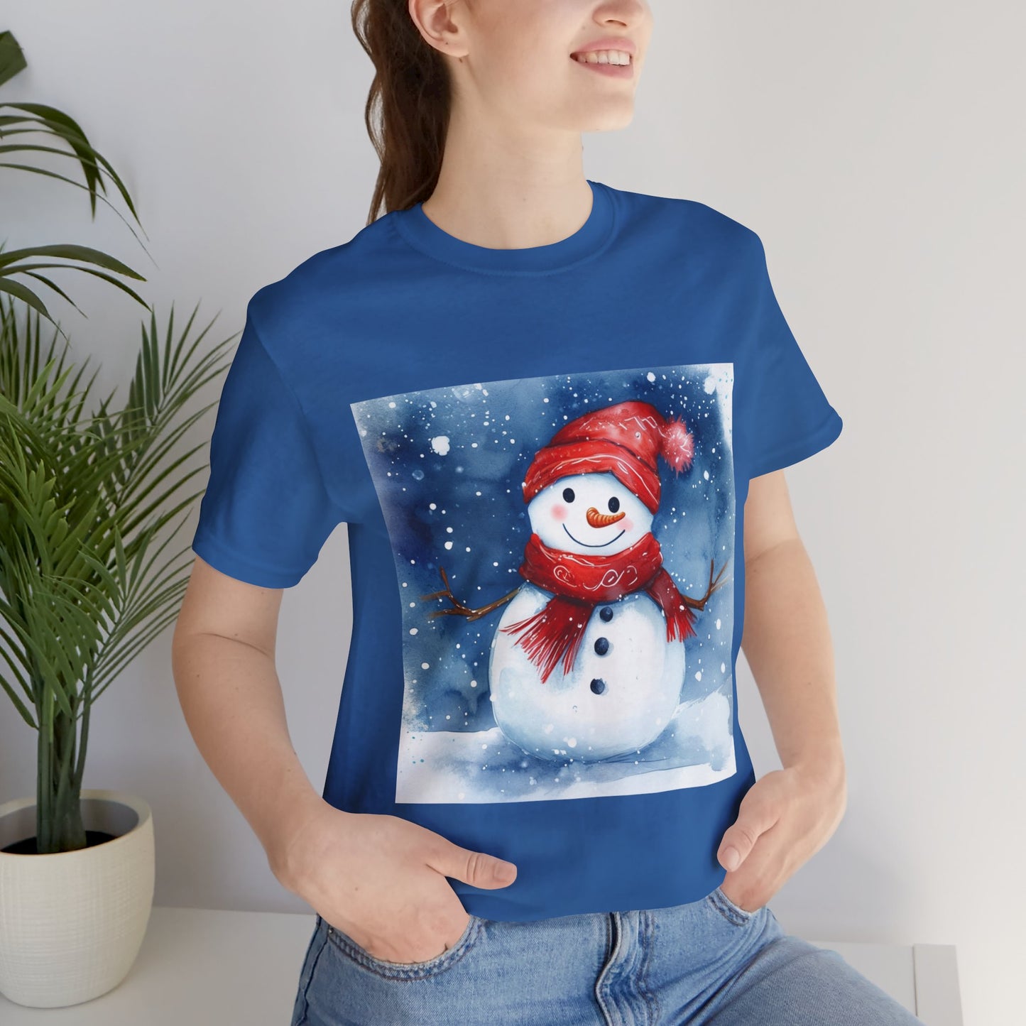 Adorable Snowman Unisex Jersey Short Sleeve Tee