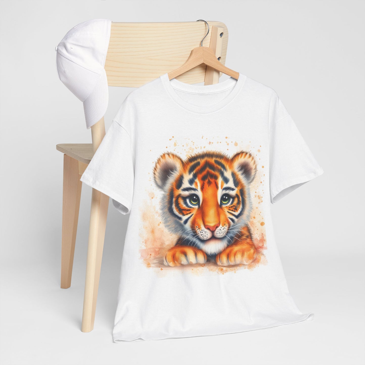 Cute Tiger Unisex Heavy Cotton Tee