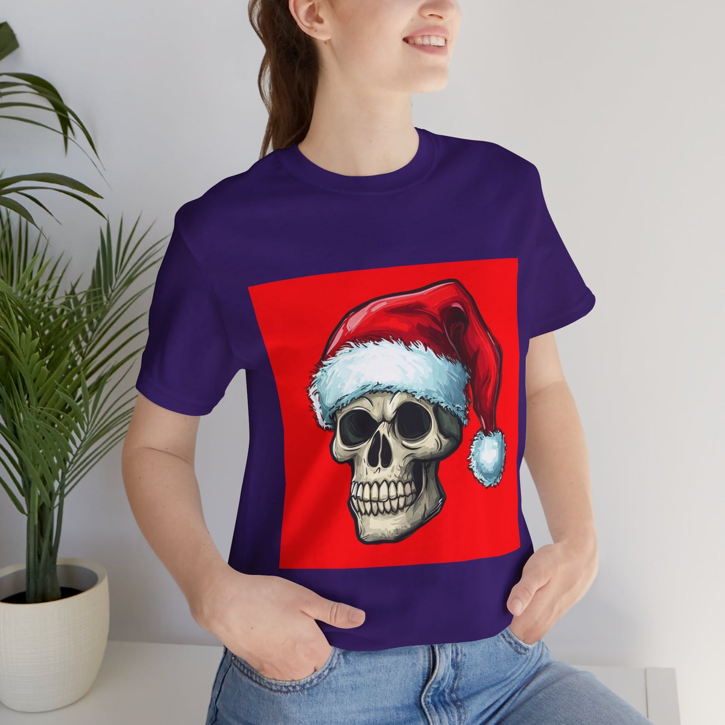 Cute Spooky Holiday Skull Unisex Jersey Tee