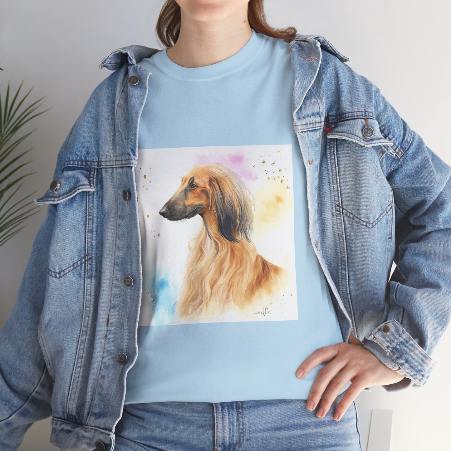 Afghan Hound Puppy Unisex Heavy Cotton Tee