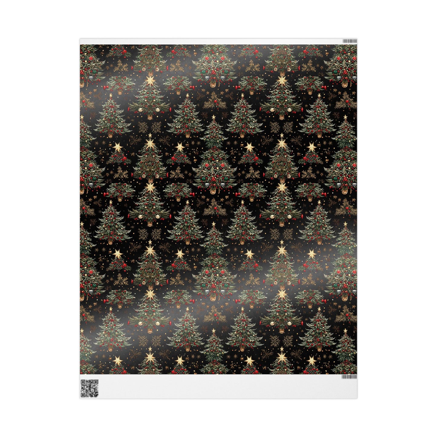 Dark Christmas Tree Pattern Wrapping Papers