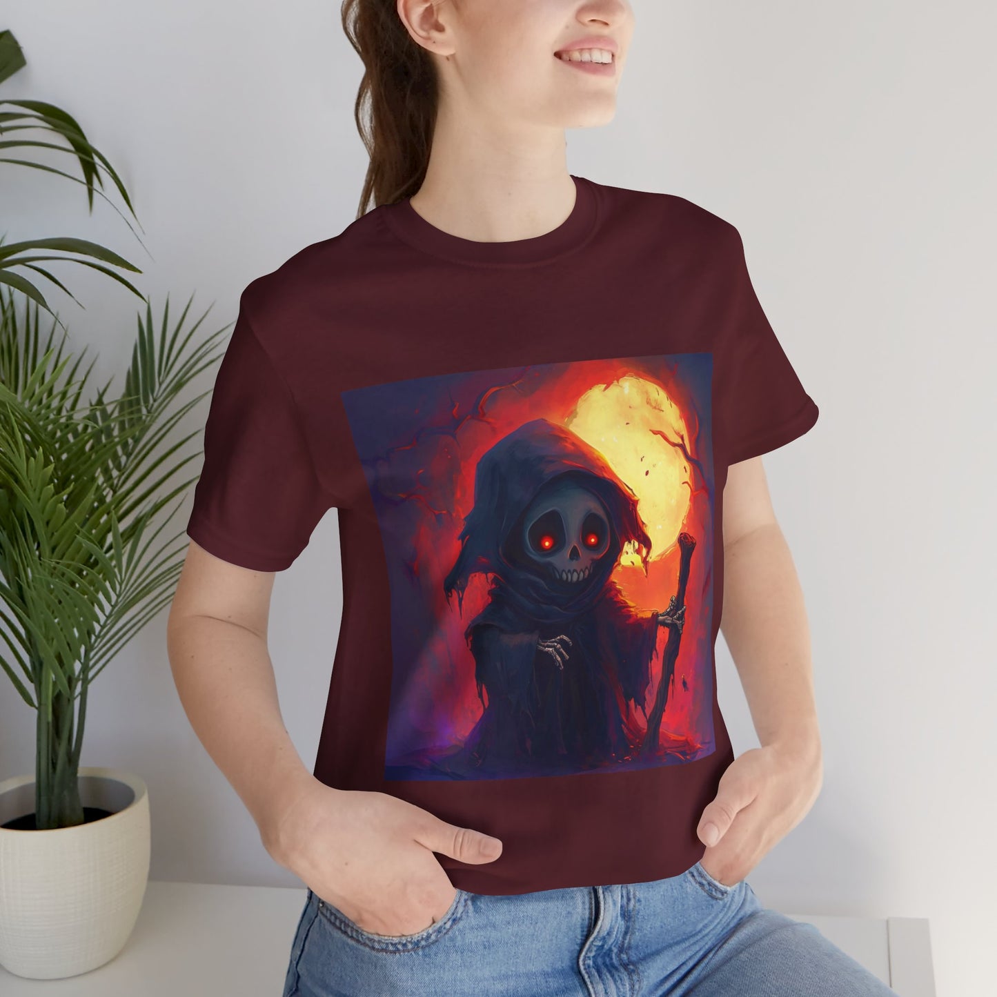 Haunting Grim Reaper Unisex Jersey Short Sleeve Tee