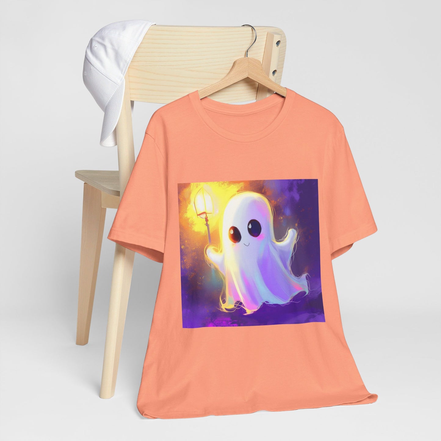 Cute Cartoon Ghost Unisex Jersey Short Sleeve Tee