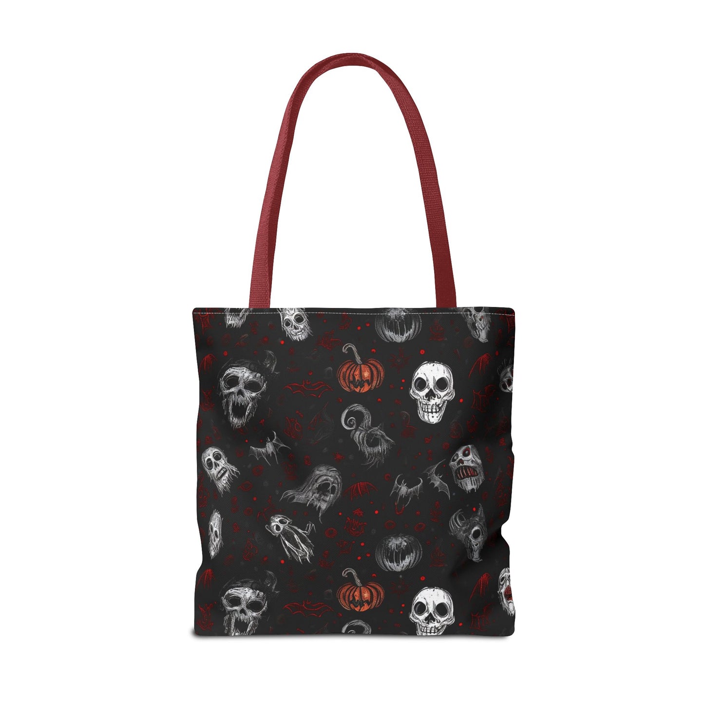 Scary Halloween Pattern Tote Bag (AOP)