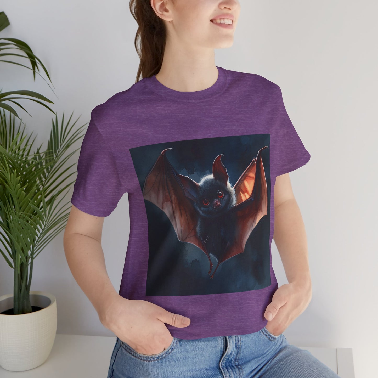 Cute Spooky Bat Unisex Jersey Short Sleeve Tee