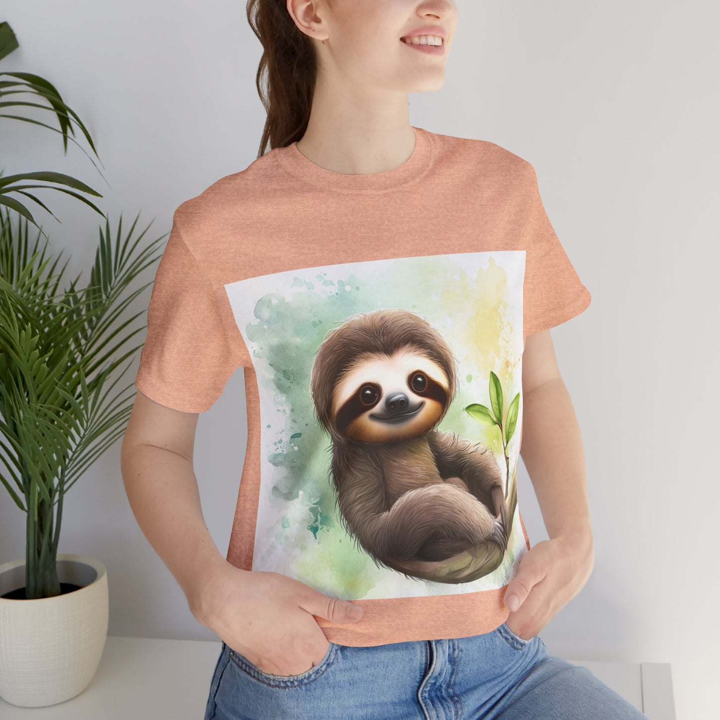 Cute Sloth Unisex Jersey Short Sleeve Tee