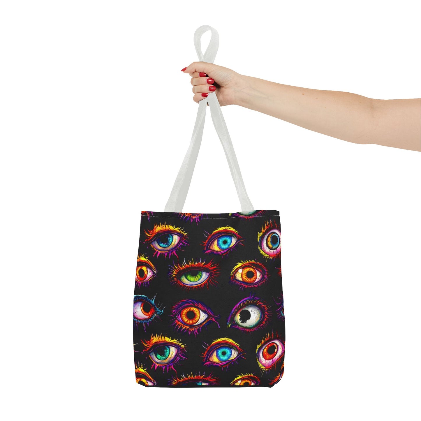 Colorful Spooky Eye Pattern Tote Bag (AOP)