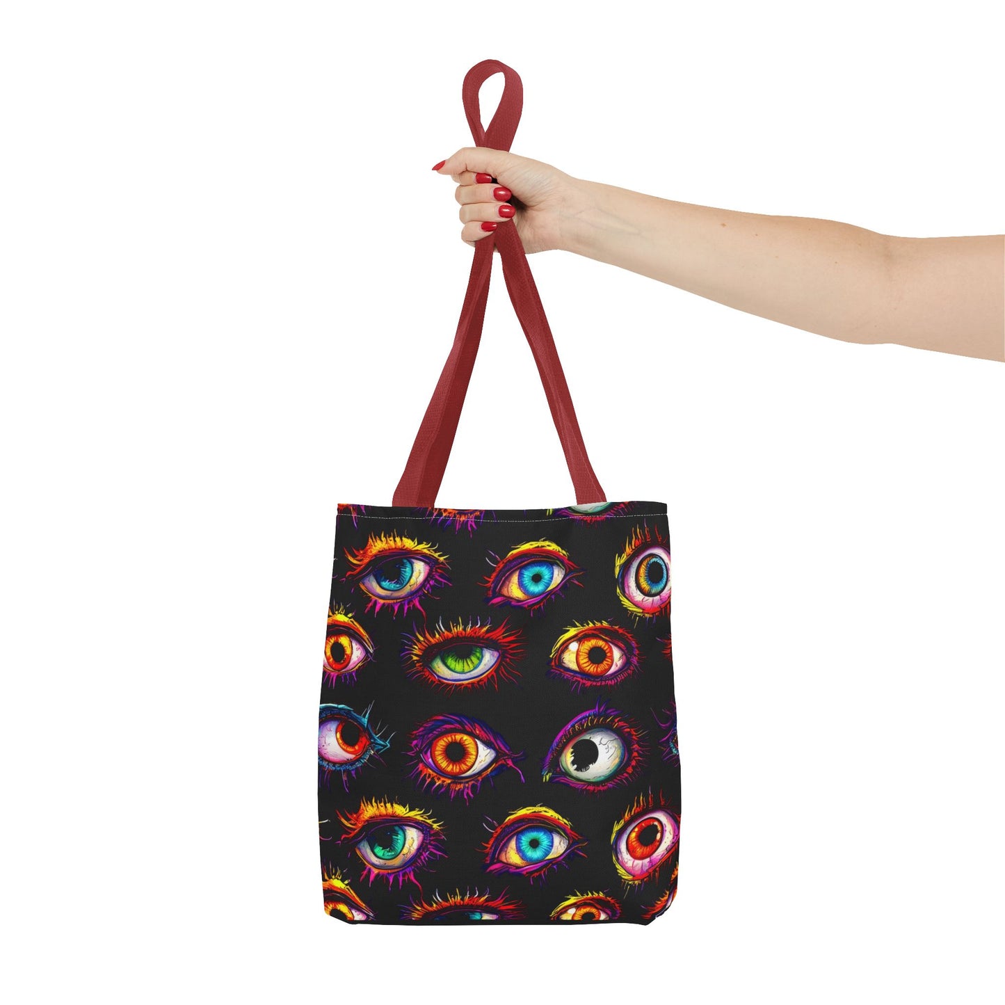 Colorful Spooky Eye Pattern Tote Bag (AOP)