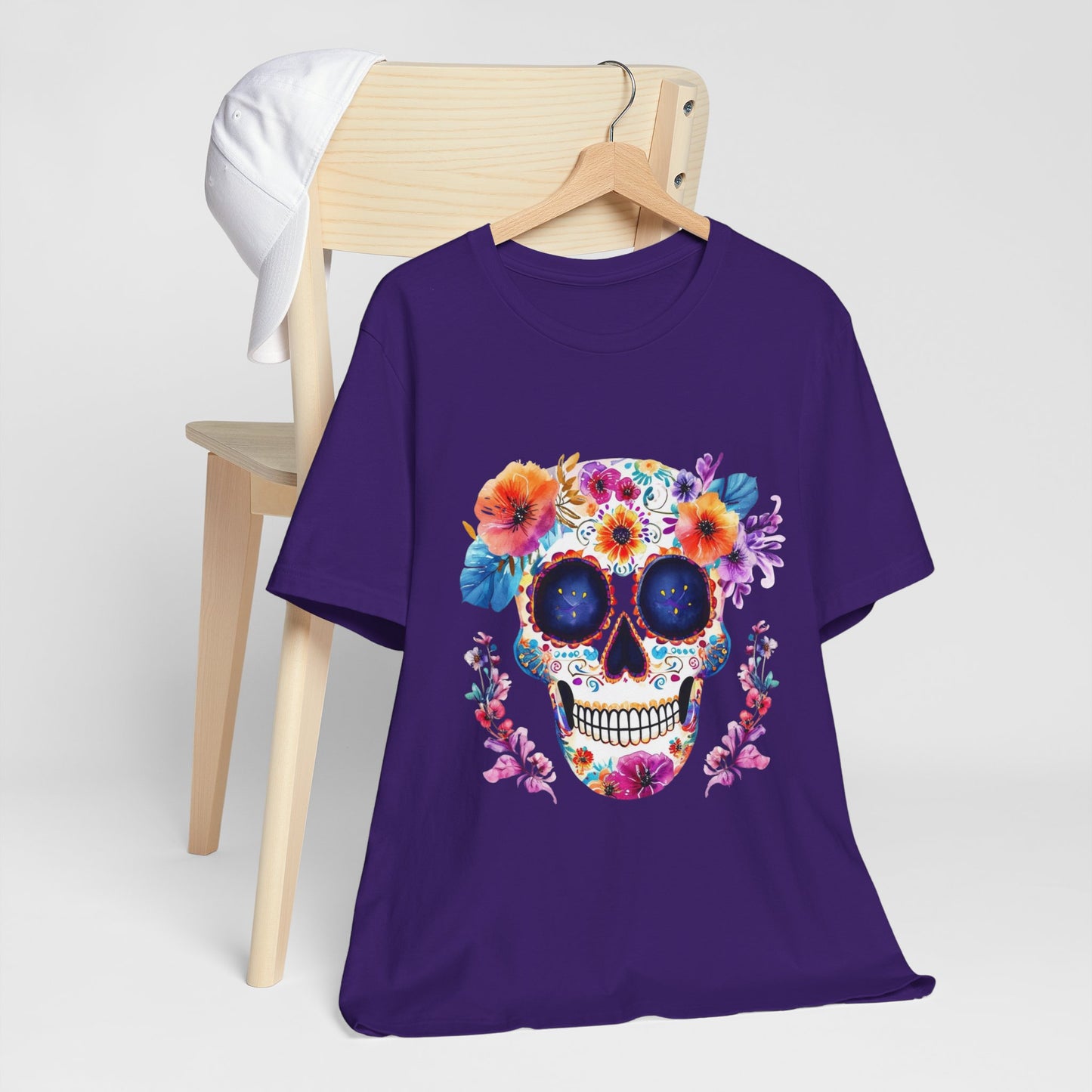 Day of the dead sugar skull Unisex Jersey Short Sleeve Tee