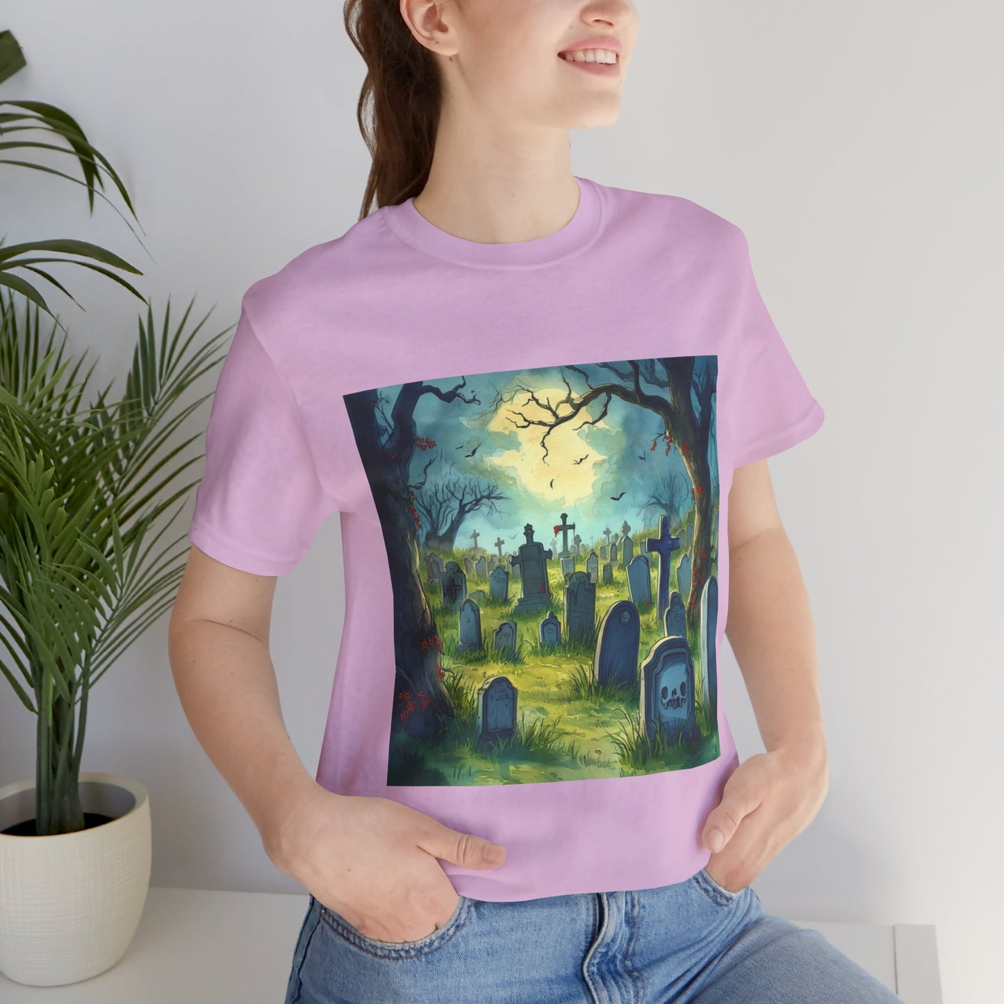 Comic Graveyard Unisex Jersey Short Sleeve Tee