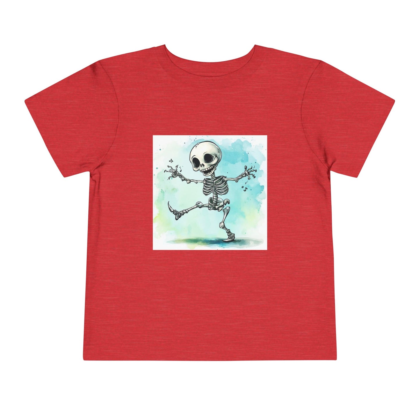 Cute Happy Skeleton Toddler Short Sleeve Tee