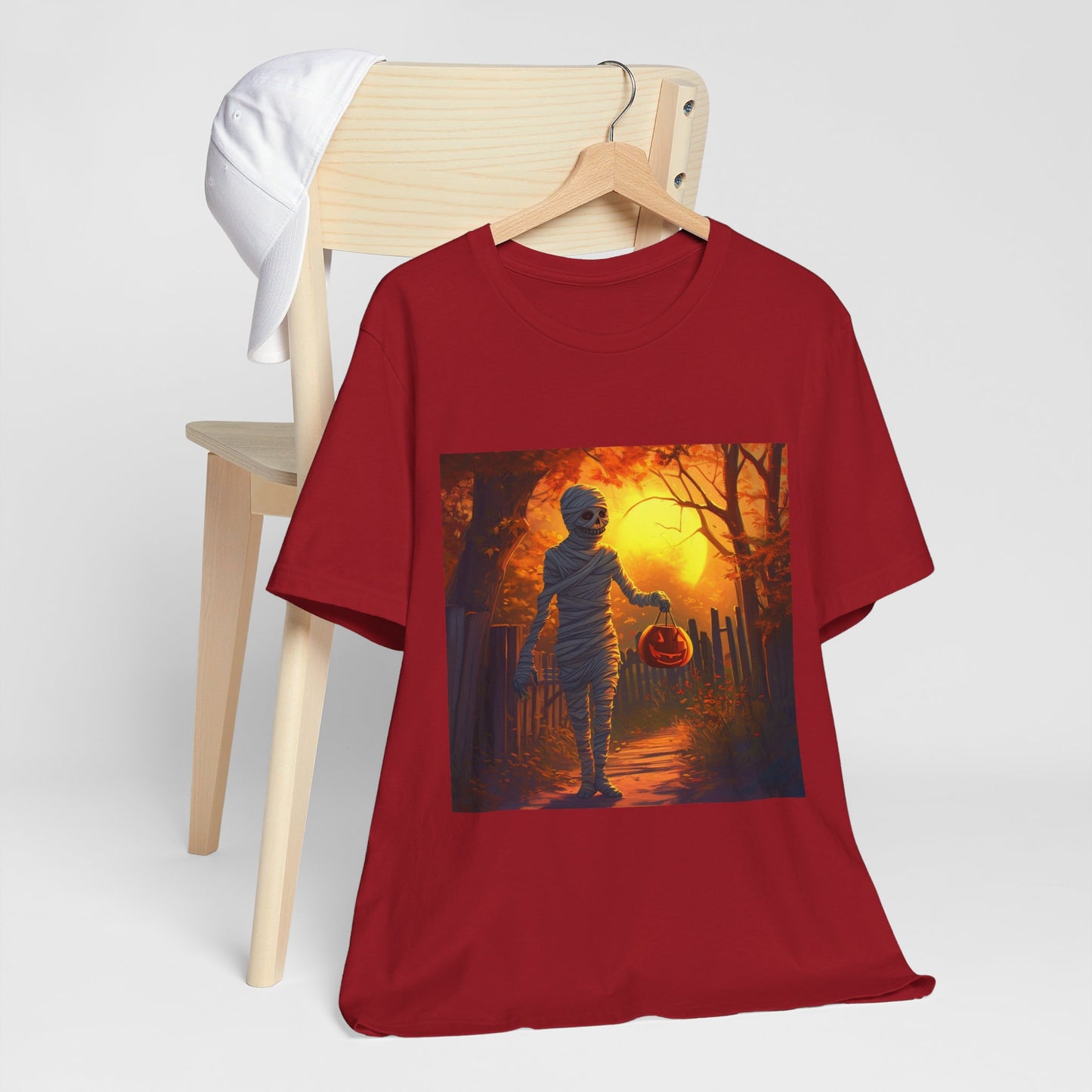 Halloween Sunset Mummy Unisex Jersey Short Sleeve Tee