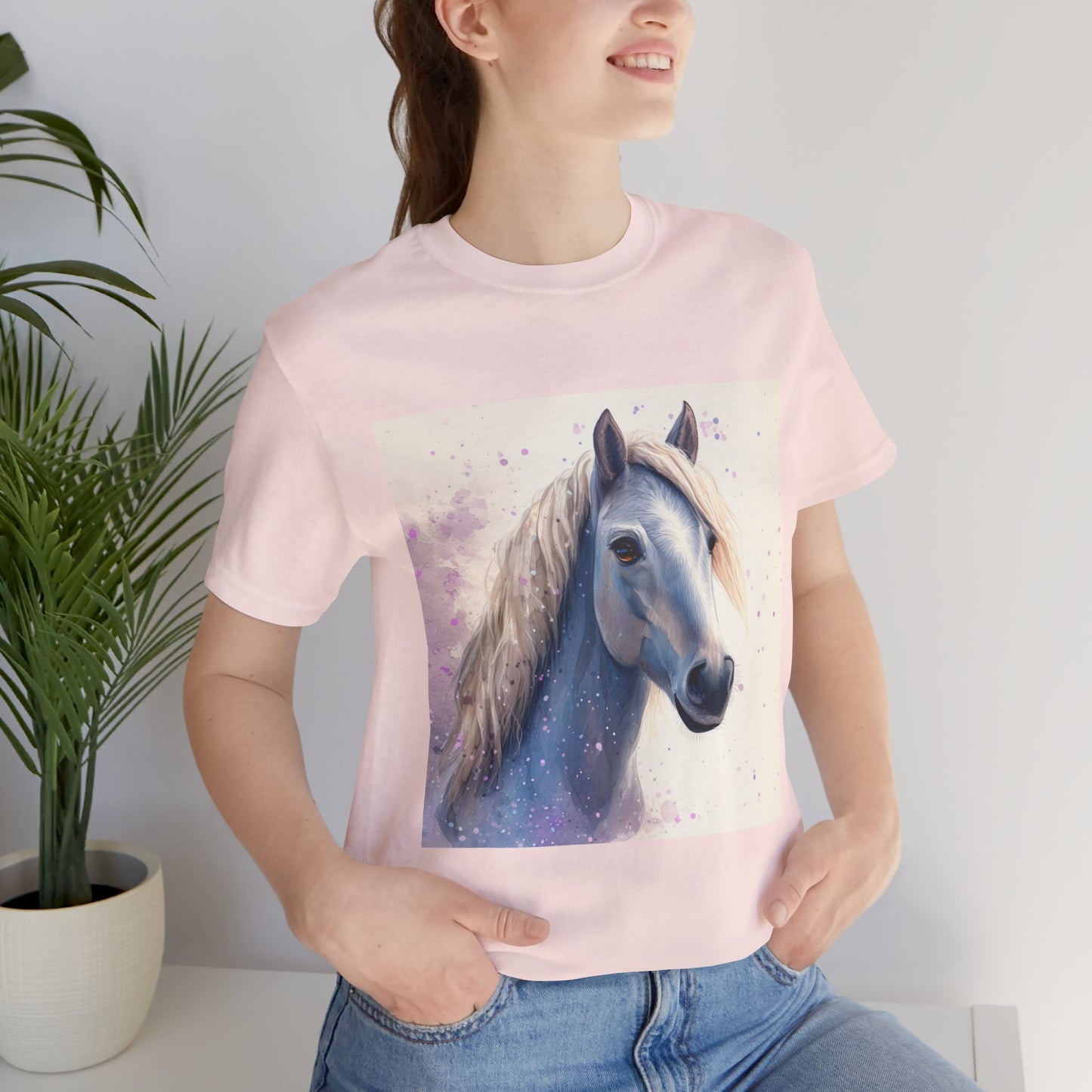 Baby White Horse Unisex Jersey Short Sleeve Tee