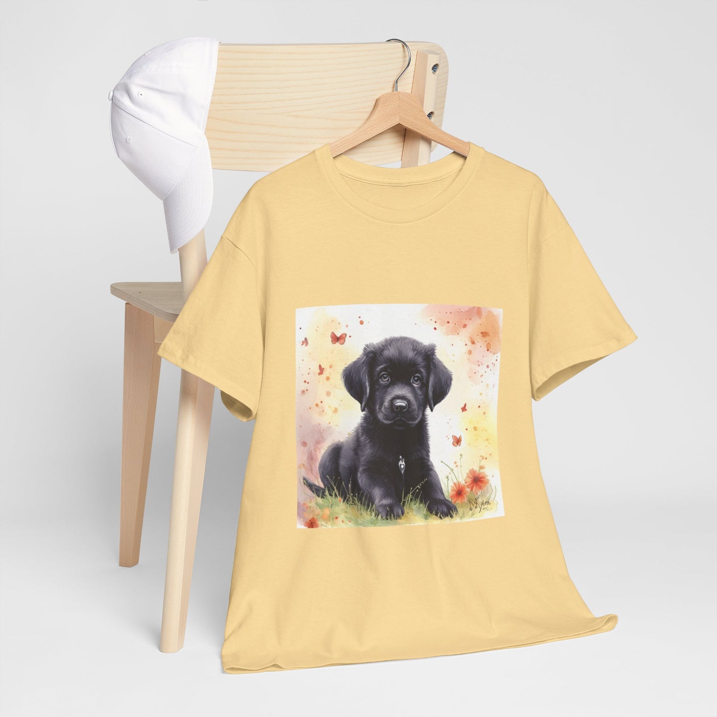 Black Lab Puppy Unisex Heavy Cotton Tee