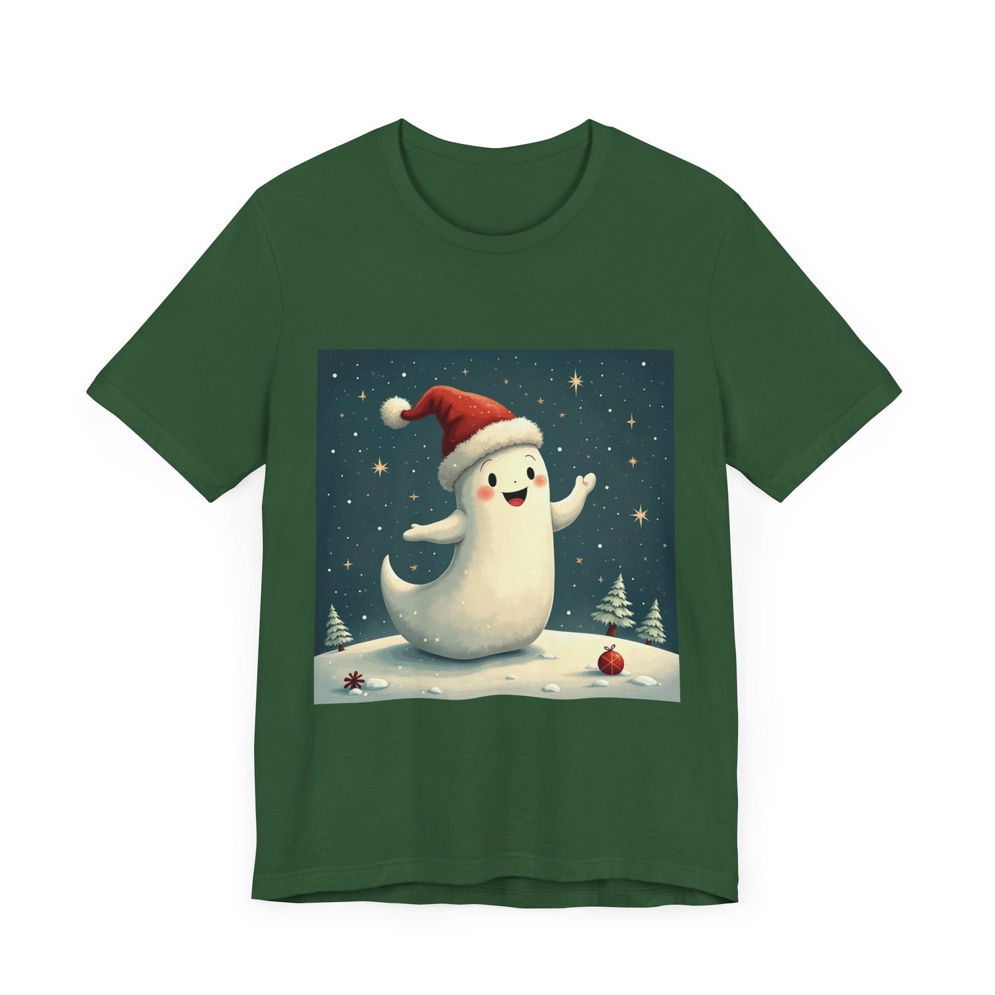 Cute Winter Ghost Unisex Jersey Tee