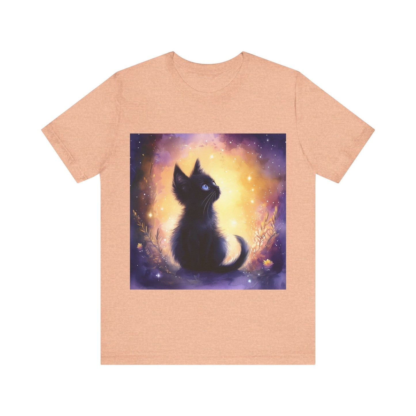 Galaxy Black Kitten Unisex Jersey Short Sleeve Tee