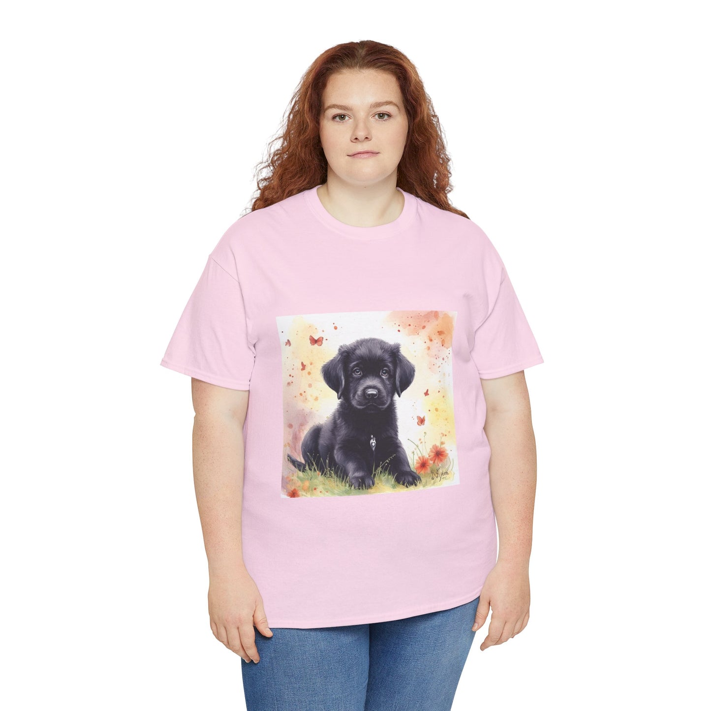 Black Lab Puppy Unisex Heavy Cotton Tee