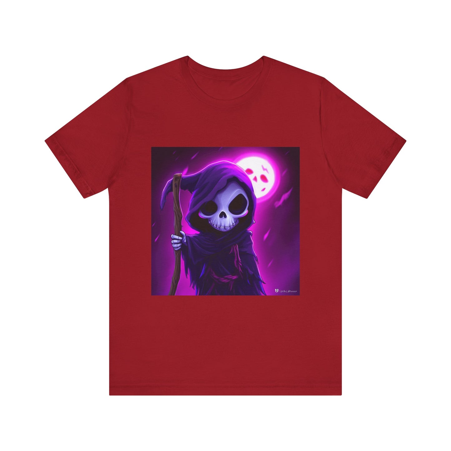 Smiling Moon Grim Reaper Unisex Jersey Short Sleeve Tee