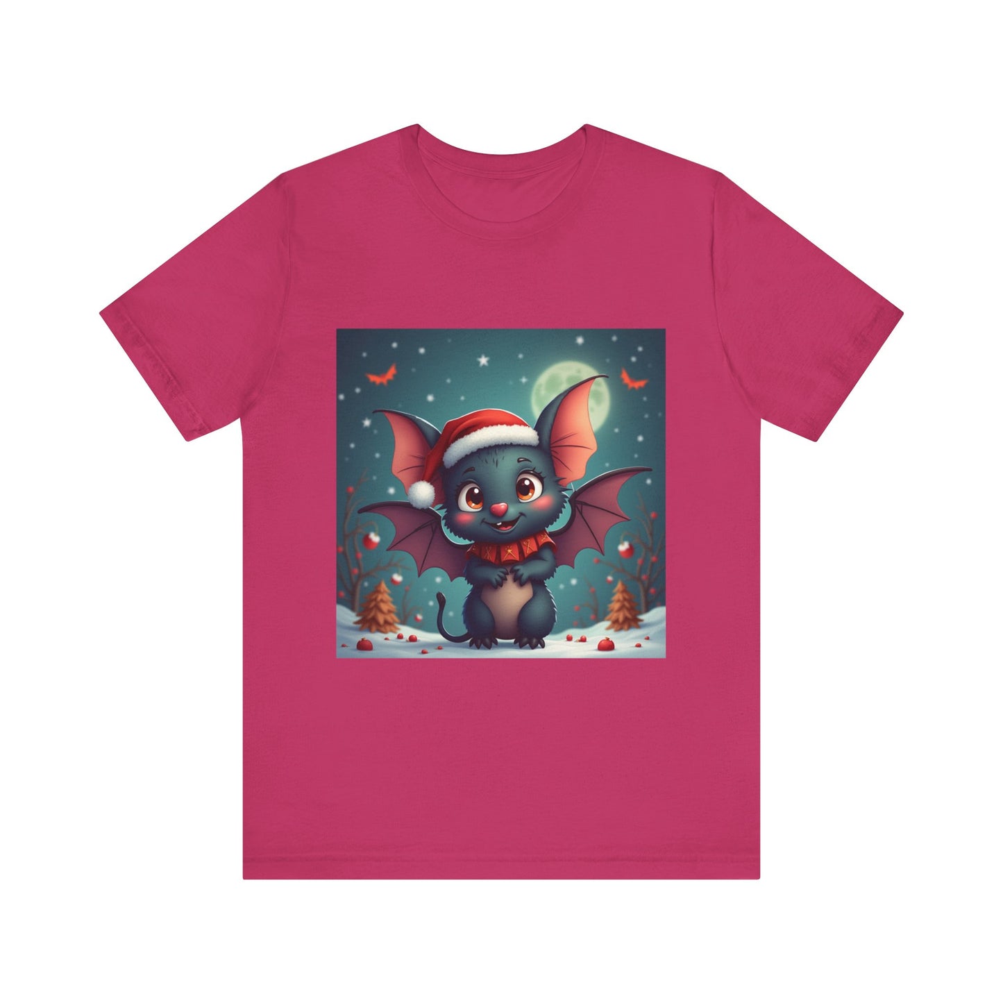 Cartoon Festive Bat Unisex Jersey Tee