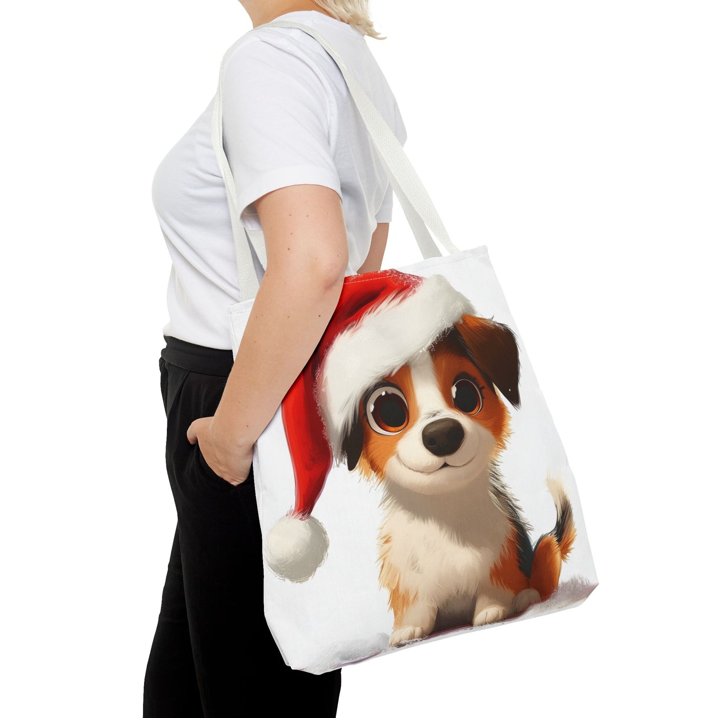 Festive Puppy Tote Bag (AOP)