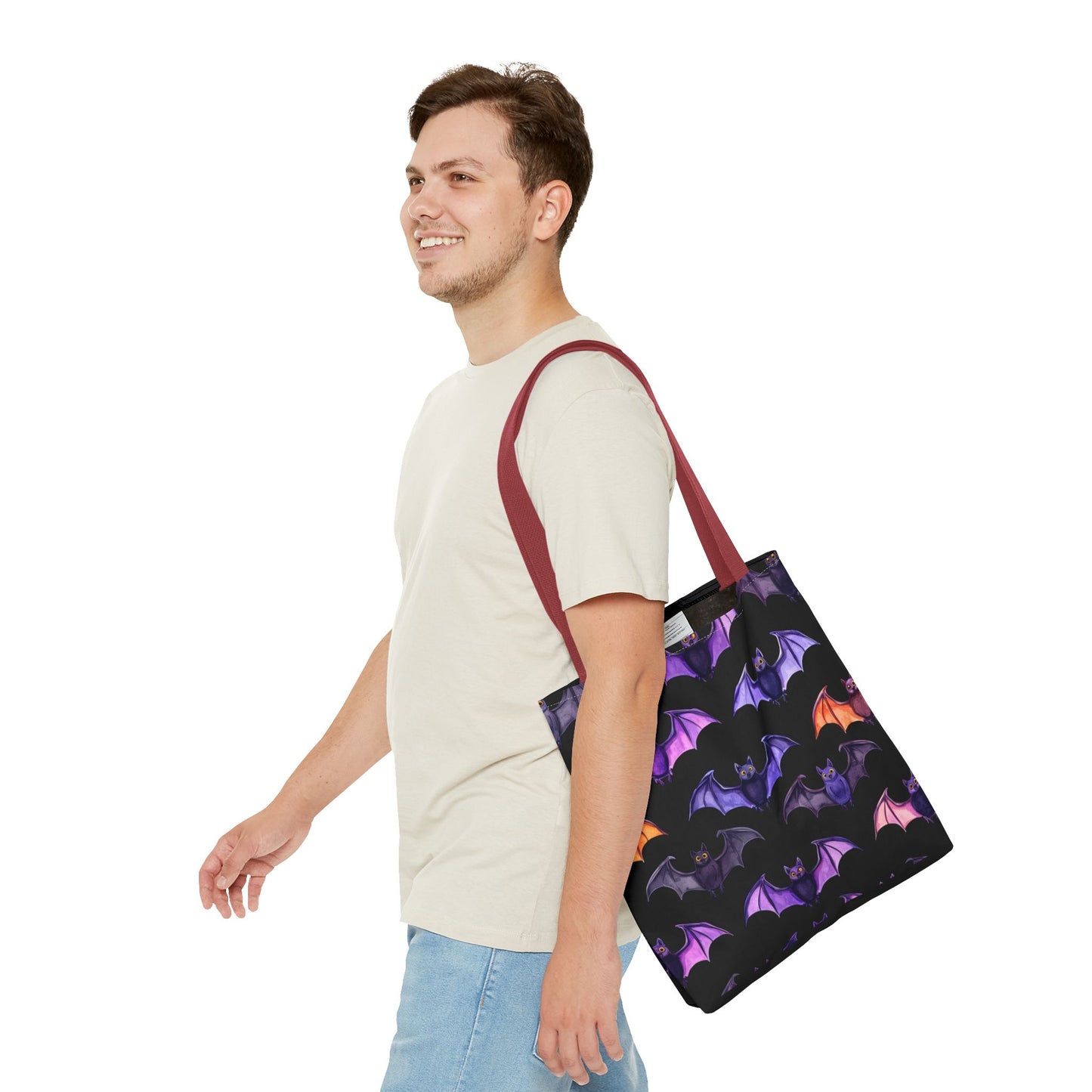 Cute Bat Pattern Tote Bag (AOP)