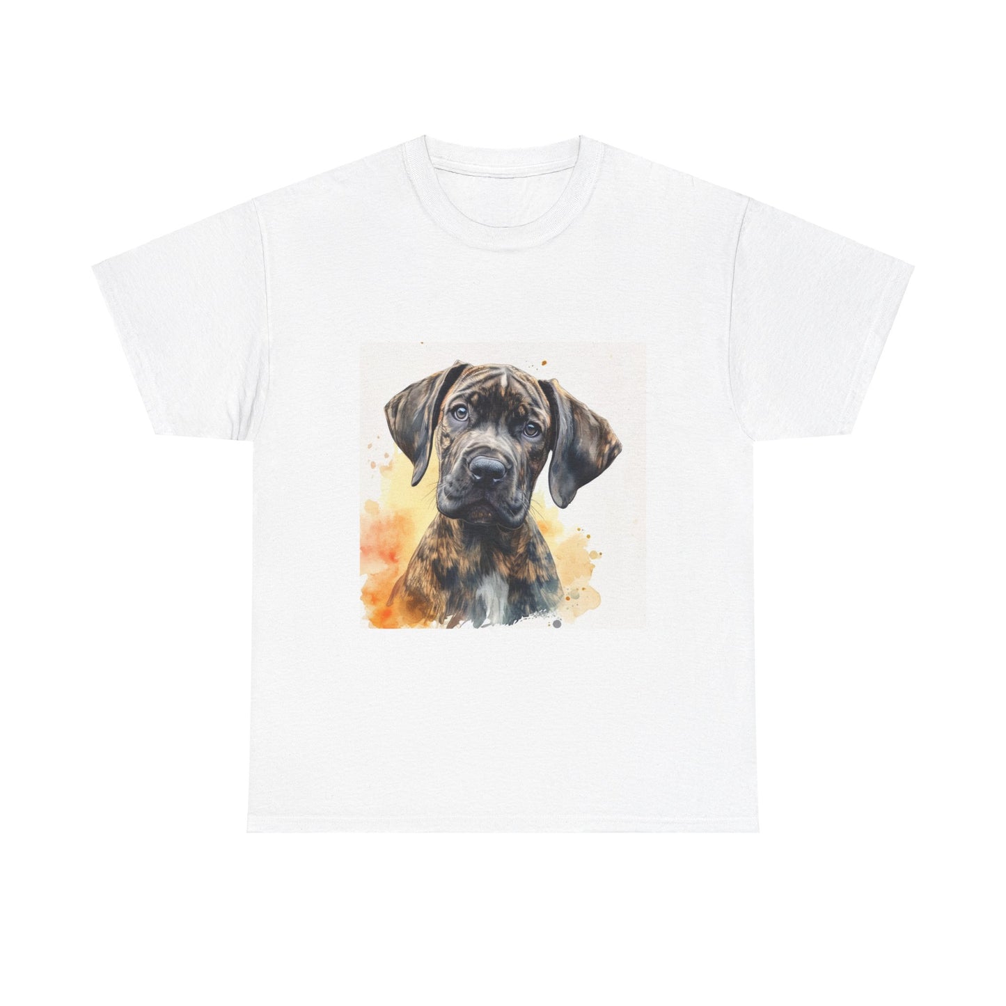 Brindle Great Dane Puppy Unisex Heavy Cotton Tee