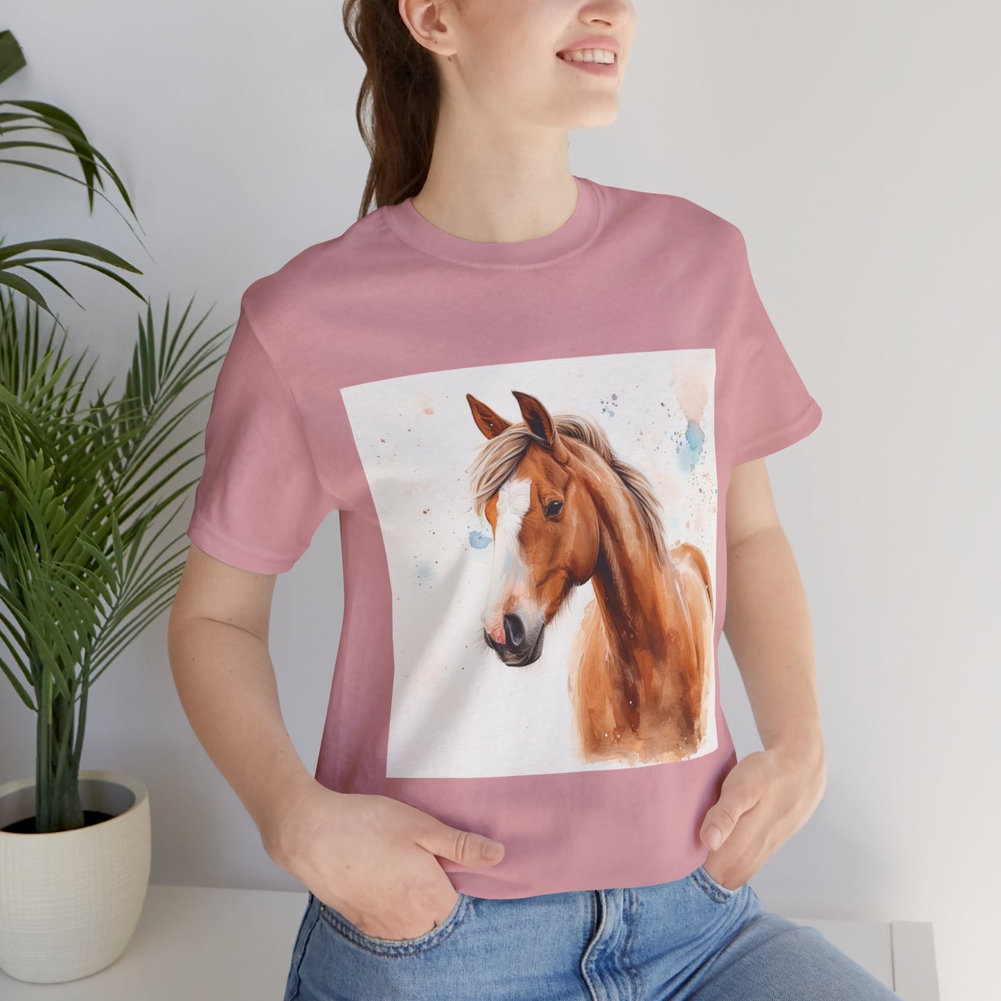 Playful Quarter horse Unisex Jersey Short Sleeve Tee