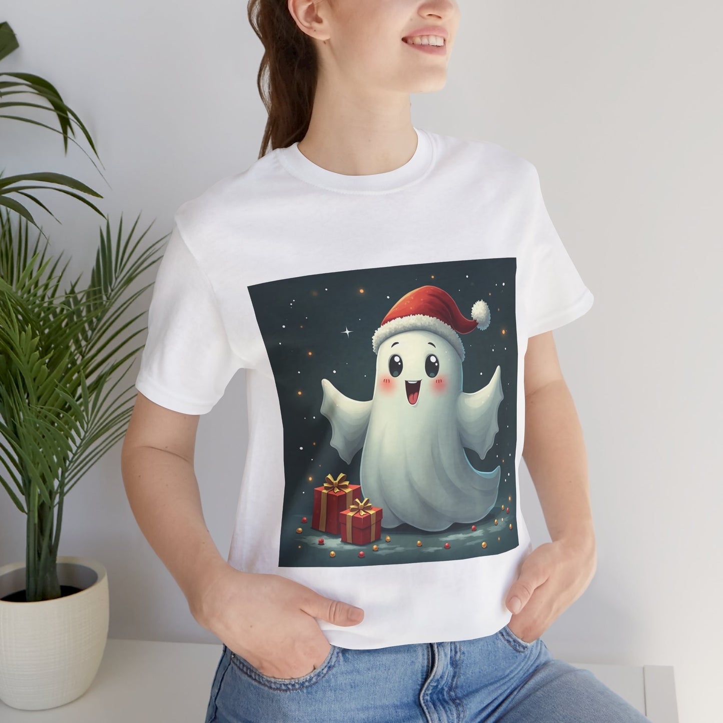 Christmas Presents Ghost Unisex Jersey Tee