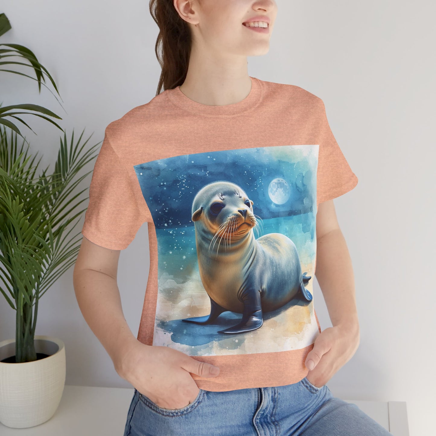 Cute Sea Lion Unisex Jersey Short Sleeve Tee