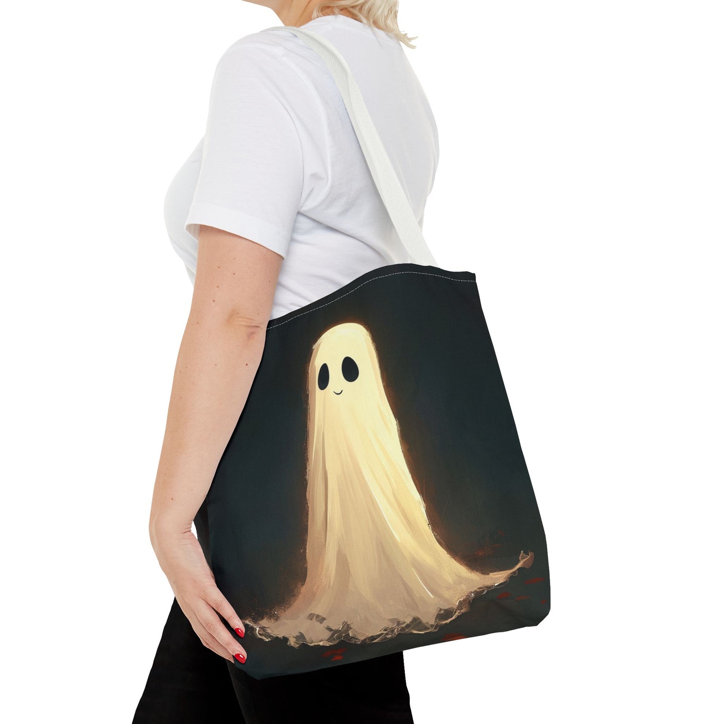 Happy Spooky Ghost Tote Bag (AOP)