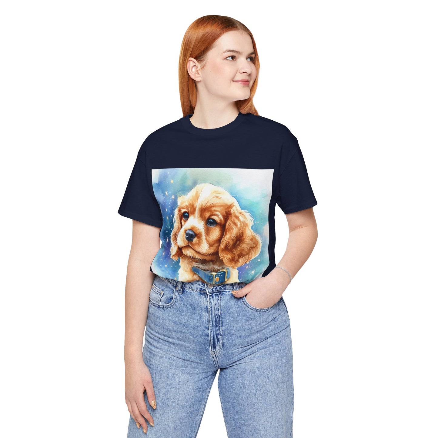 Starry Cocker Spaniel Unisex Jersey Short Sleeve Tee