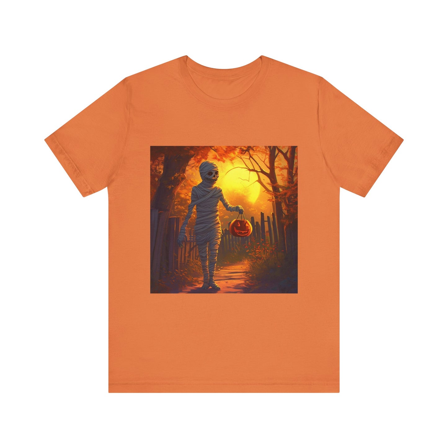 Halloween Sunset Mummy Unisex Jersey Short Sleeve Tee