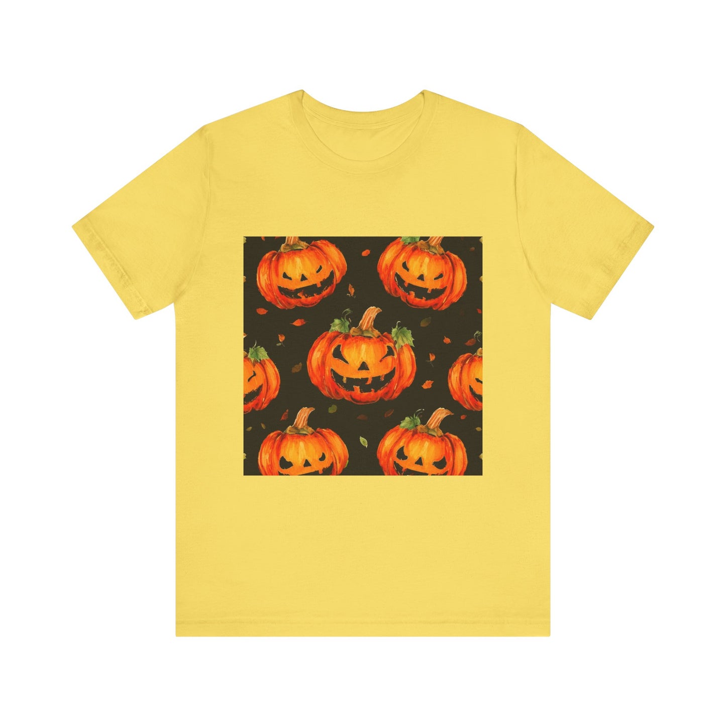 Happy Pumpkin Pattern Unisex Jersey Short Sleeve Tee