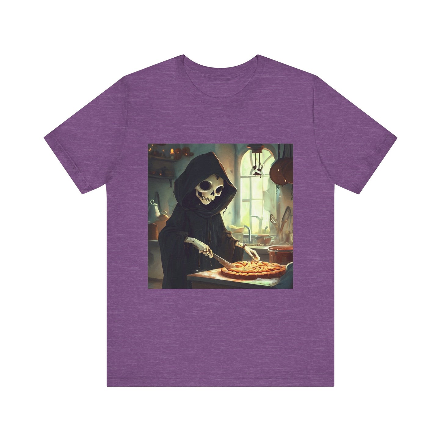 Grim Reaper Baking Pie Unisex Jersey Short Sleeve Tee