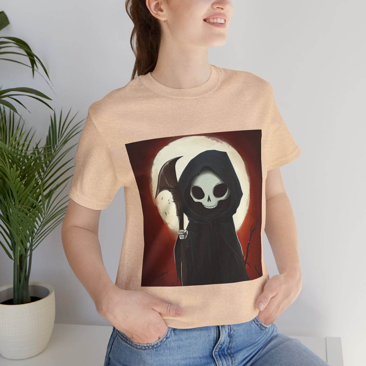 Cute Grim Reaper Unisex Jersey Short Sleeve Tee