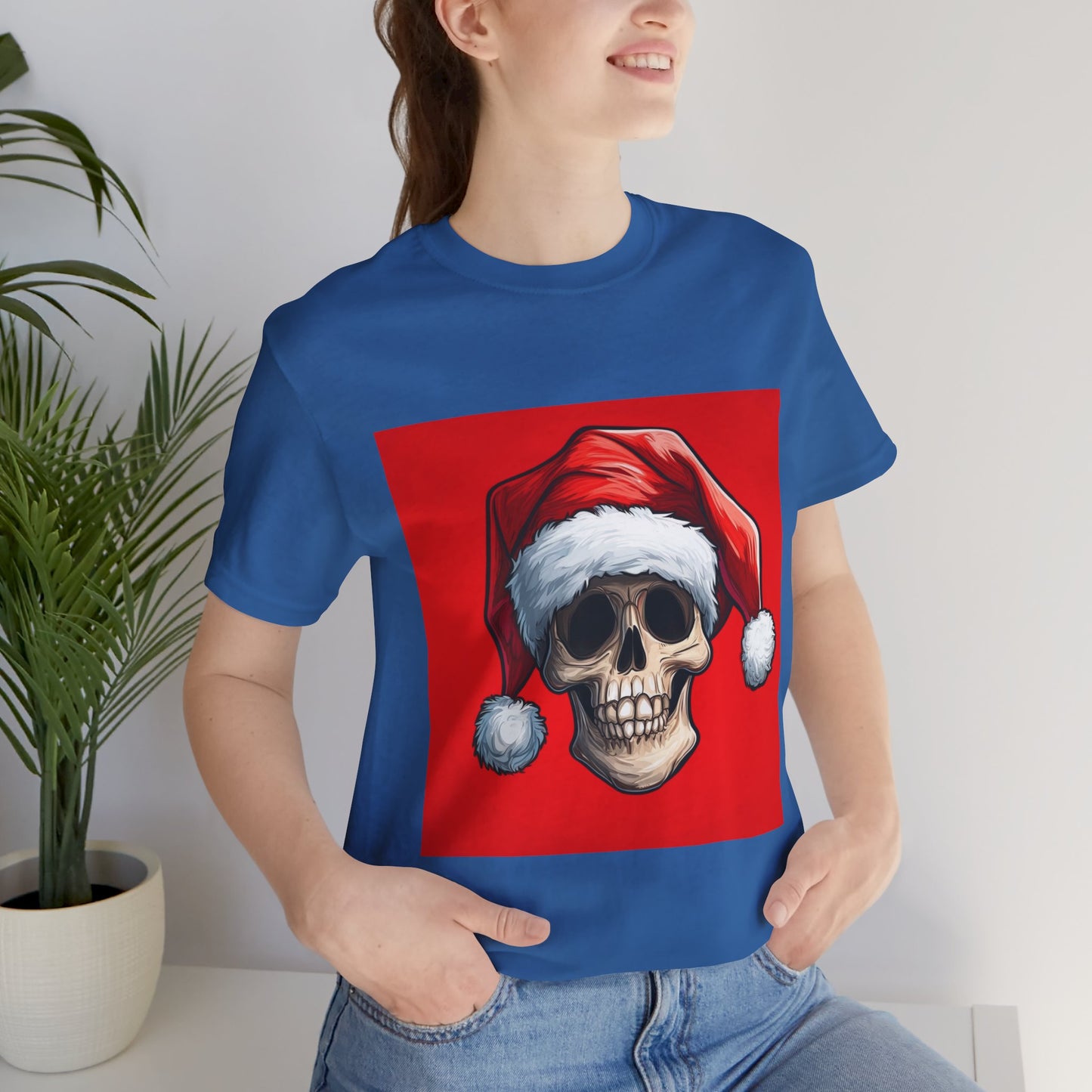 Spooky Jester Santa Skull