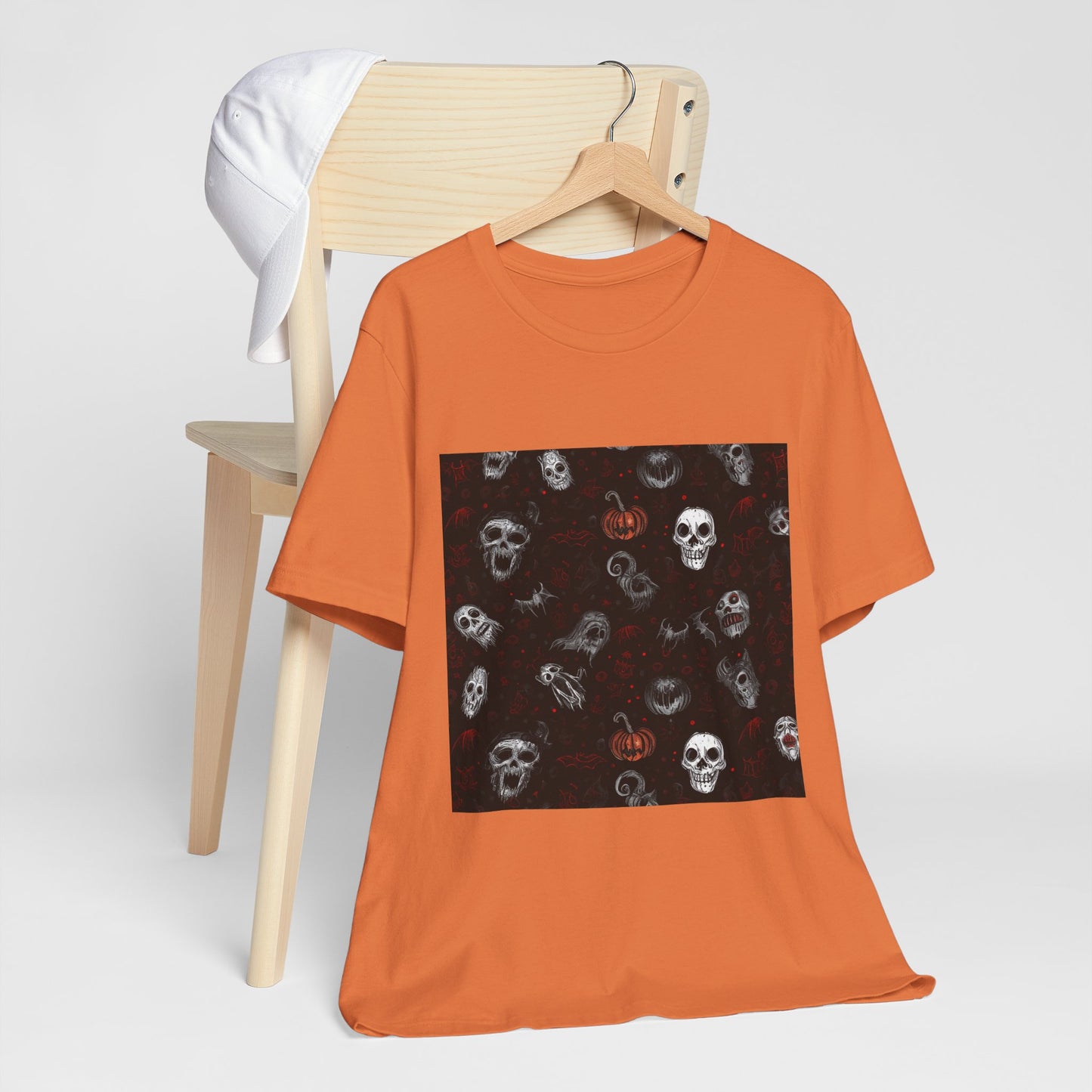 Scary Halloween Pattern Unisex Jersey Short Sleeve Tee